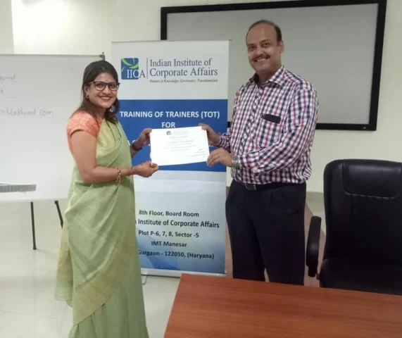 Taking certification as a ToT from IICA